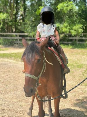 Daughter on pony