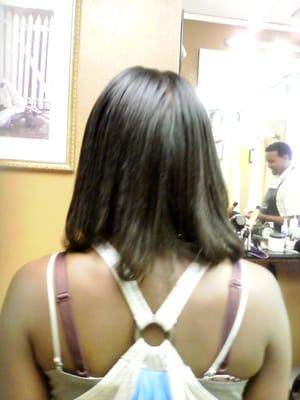 Smooth natural hair....