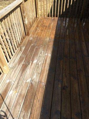 Deck power wash