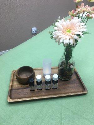 Enjoy essential oils with every service!