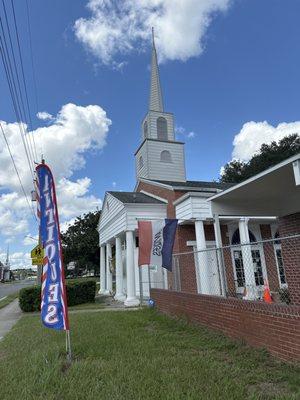 Welcome! New location at the old Presbyterian church.