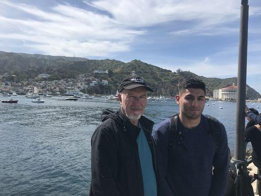 Me and Stew at Catalina, my first free dive under his instruction.