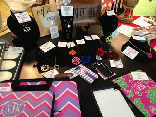 Monogrammed necklaces