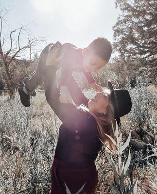 Mother and son photoshoot.