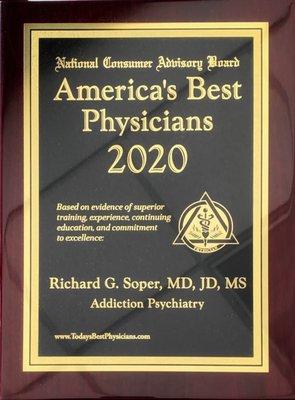 America's Best Physicians 2020 - Dr. Richard G. Soper