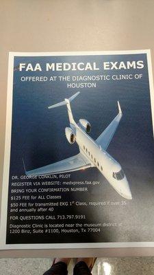 FAA medical done here!