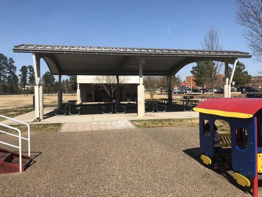 Picnic area and bathrooms.