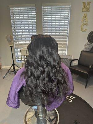 Sew in curled