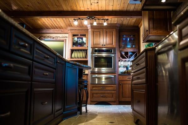 Wonderful kitchen project in Chester Springs! Black painted island & stained perimeter cabinetry. Great clients!