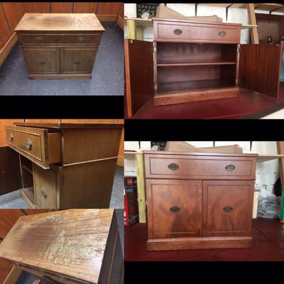 Complete restoration of an antique cabinet.