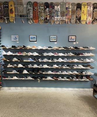 Expansive skate shoe selection