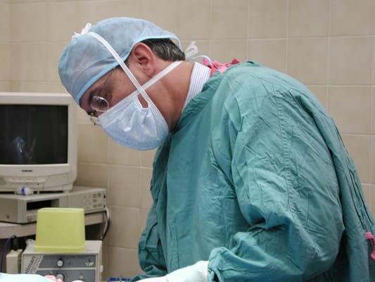 Dr. Brown in surgery