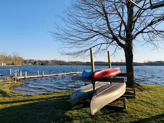 Big Fish Lake has some of the best fishing and most beautiful views in the area. Kayaks, rowboats and canoes are free for our guests to use.