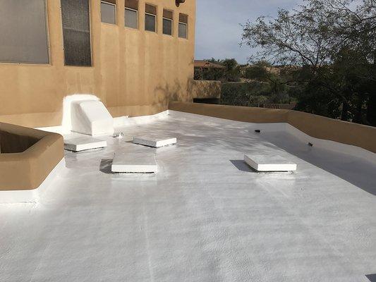 Residential foam vents project by SunShield Roofing.