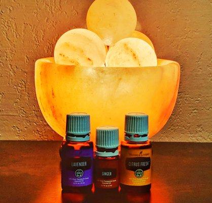 Enjoy the grounding nature of our Reflexology Himalayan Salt Stones during your treatment, along with Young Living Essential Oils.