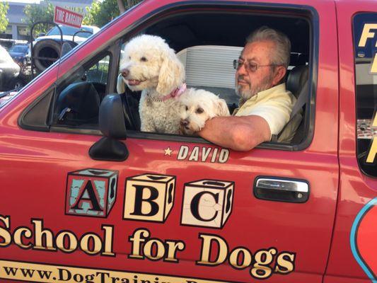 Pixie, Tita and David Ruiz with ABC School for Dogs