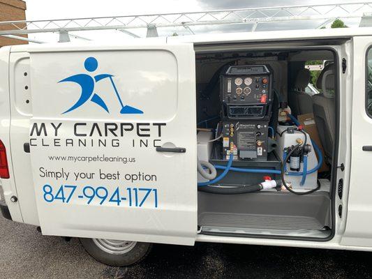 Heated steam from brand new machine will get all dirt out of carpet