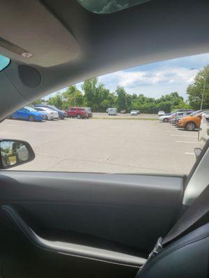 Employees cars however the post office is closed