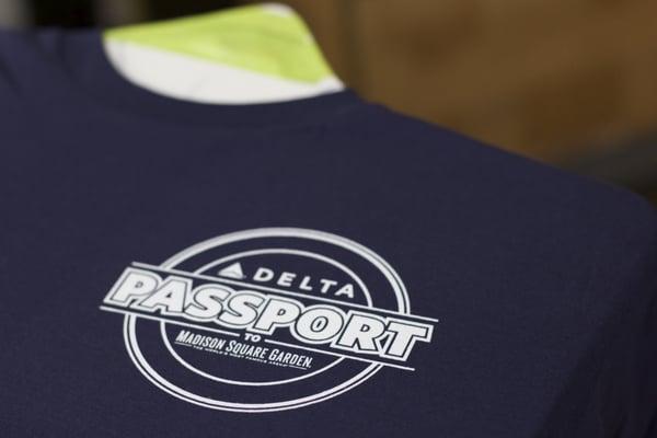 1 Color front and back print on 100 L/S Tee's for Delta Passport event at Madison Square Garden #deltapassport2msg