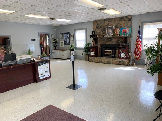 The lobby of the clinic.