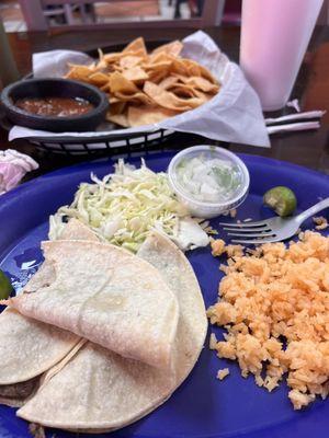 Barbacoa Tacos and Cantaloupe Fresca, you can't go wrong!