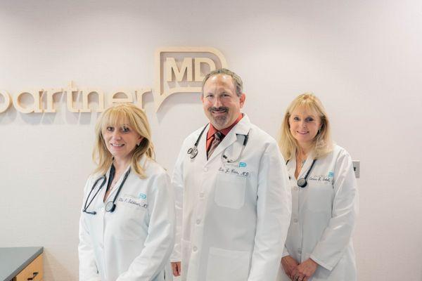 PartnerMD's physicians in Owings Mills - Dr. Ellie Goldbloom, Dr. Eric Carr, and Dr. Tamara Sobel