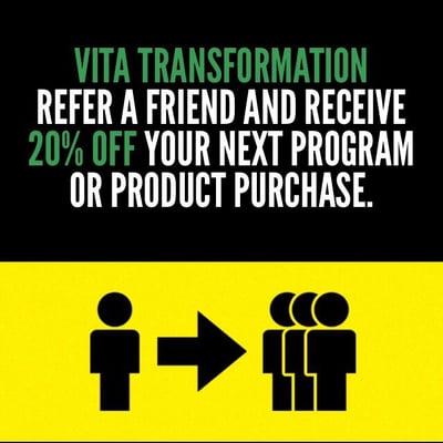 Refer a friend and receive discounts on your next purchase.