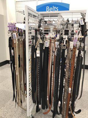 The Belt section in the women's department.