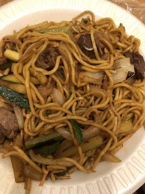 Best Hibachi steak with soba noodles!