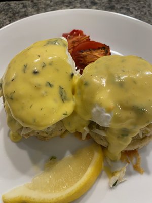 Blue Crab Eggs Benedict with Homemade Biscuits and