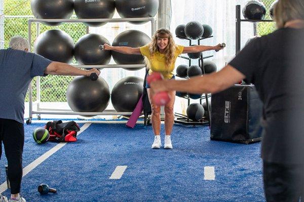 working out with the girls!