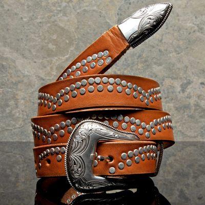 Studded women's belt