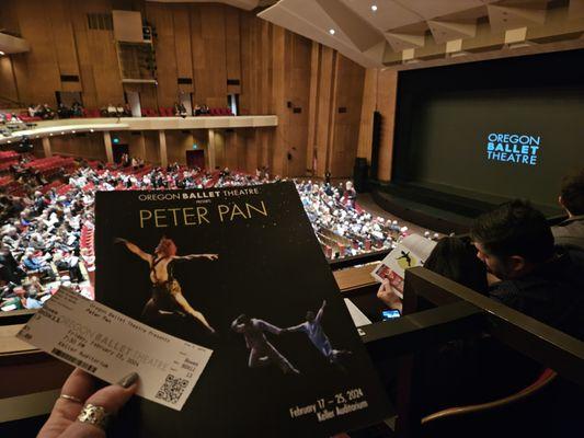 2/23/2024 - OBT's Peter Pan was a lovely performance. Sad the music was recorded & ushers were chatting away by the box curtains.