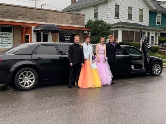 Clients on their way to LaPorte prom.