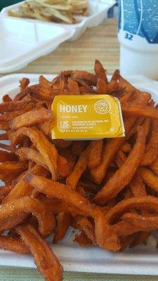 sweet potatoes and honey