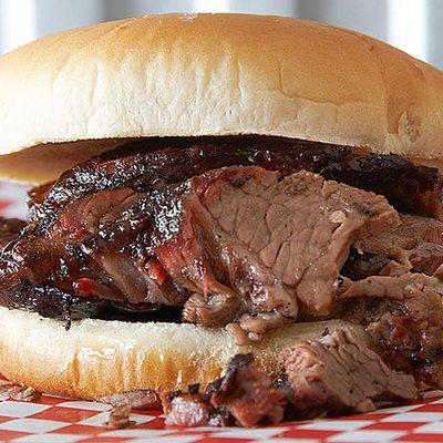 Beef brisket sandwich