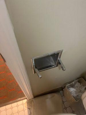 Busted toilet paper holder