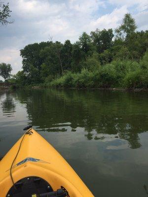 View of the park from a kayak