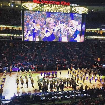 St Aug's Marching Band Star Wars Night draws Jedi fans Their Force Awakened!  #NOLA_Haiku #Pelicans #Marching100 #StAug