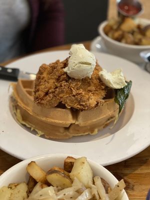 Chicken and waffles