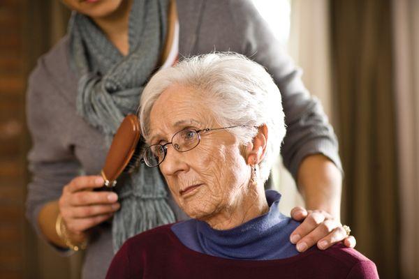 Our Caregivers assist with grooming