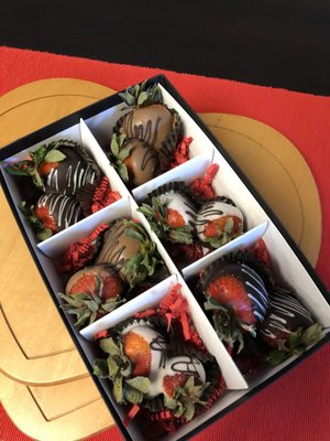 Chocolate covered strawberries. $20