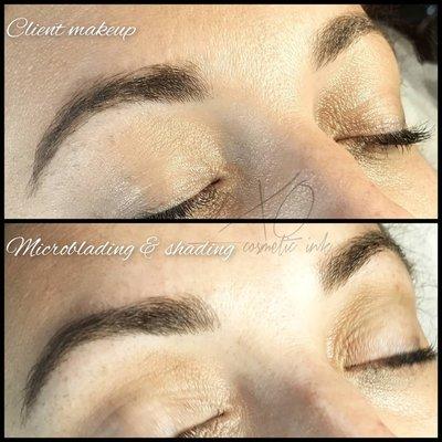 Combo/hybrid - microblading & microshading