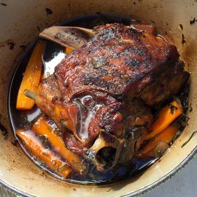 small, perfect size lamb shoulder