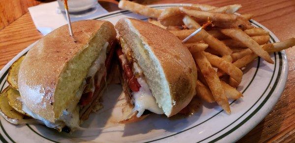 Grilled Portobello Sandwich with Fries