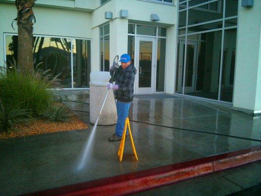 Commercial Pressure Washing Services sidewalk cleaning.