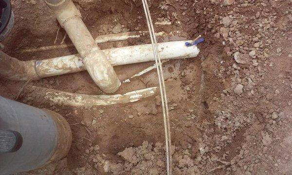 I dug up and marked the leak with a stick and a rubber band