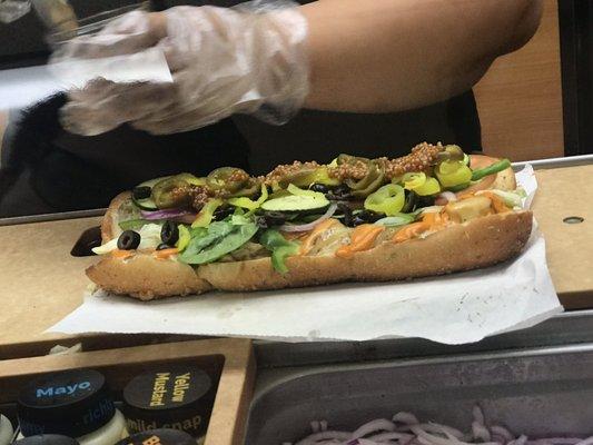 Grilled chicken teriyaki with italian herbs bread