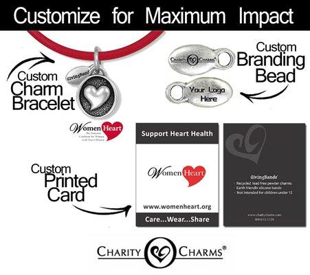 Custom Charms for Cause Marketing, Fundraising, Brand Awarenesss