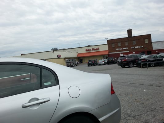 Rear entrance parking lot is a madhouse